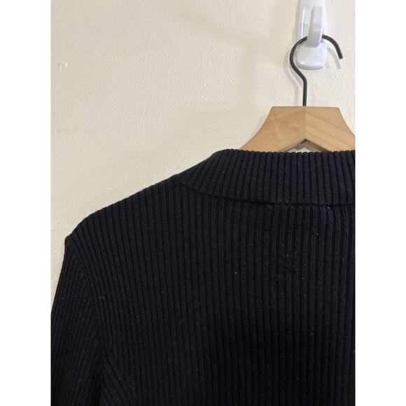 Tory Burch Ribbed Minimalist Quiet Luxe Sweater S Academia Capsule Merino Wool - Picture 10 of 14